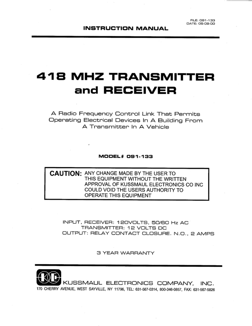 KUSSMAUL 091-133 manual