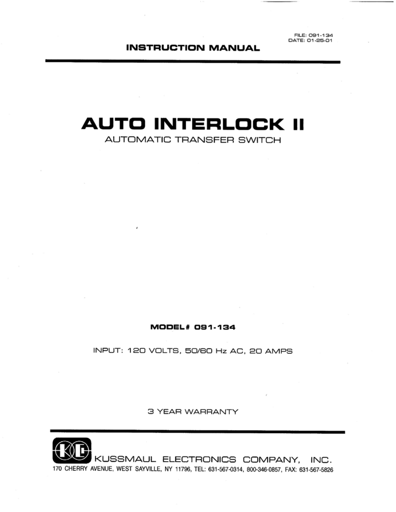 KUSSMAUL 091-134 instruction manual