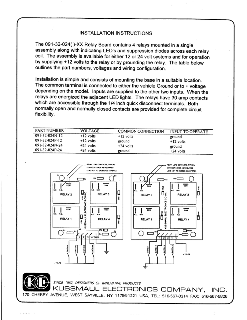 KUSSMAUL 091-32-024 installation instructions