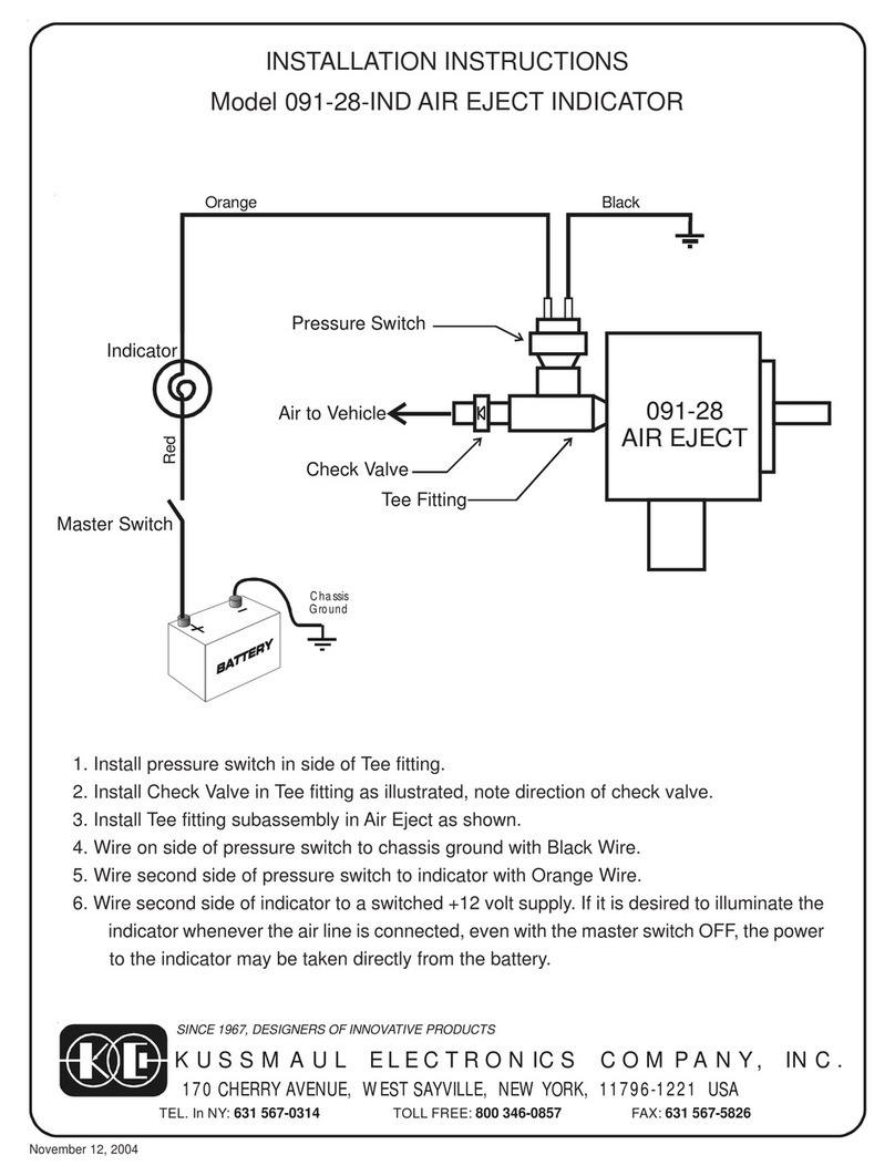 KUSSMAUL 091-28-IND installation instructions KUSSMAUL 091-28-IND installation instructions