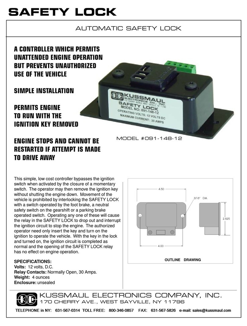KUSSMAUL 091-148-12 Installation and wiring instructions