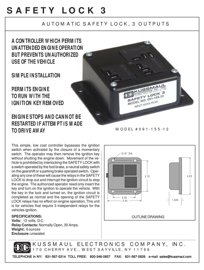 KUSSMAUL 091-155 Installation and operation guide