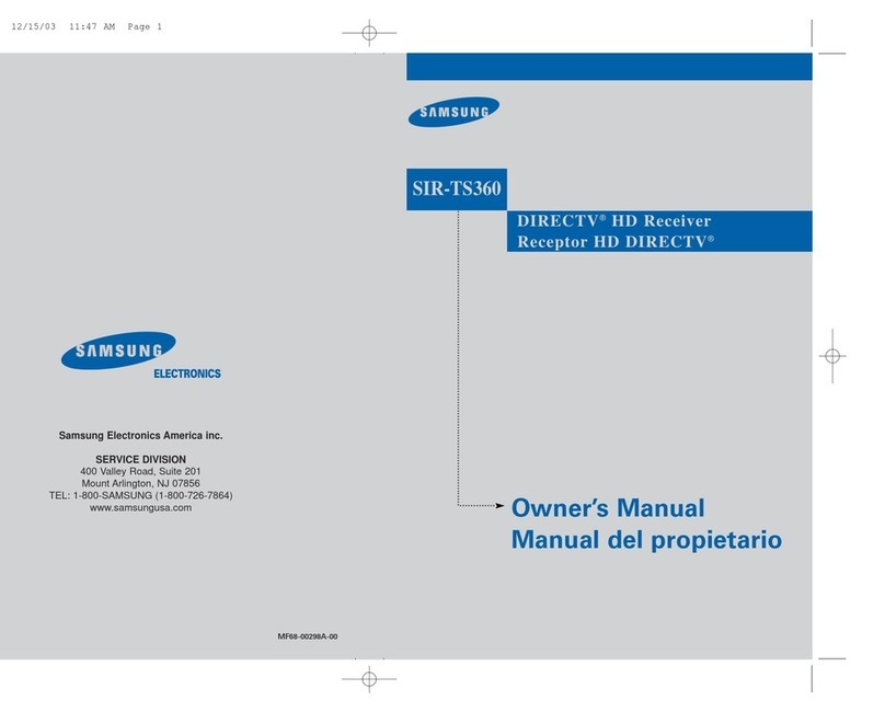 Samsung SIR-TS360 - Satellite TV Receiver User manual