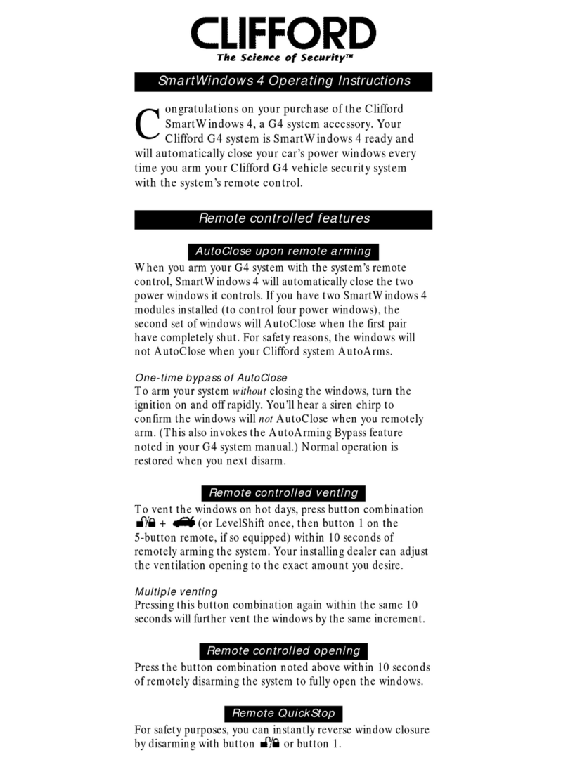 Clifford SmartWindows 4 operating instructions Clifford SmartWindows 4 operating instructions