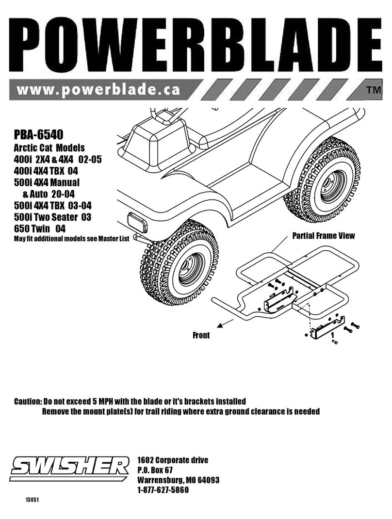 Swisher PowerBlade PBA-6540 Installation guide