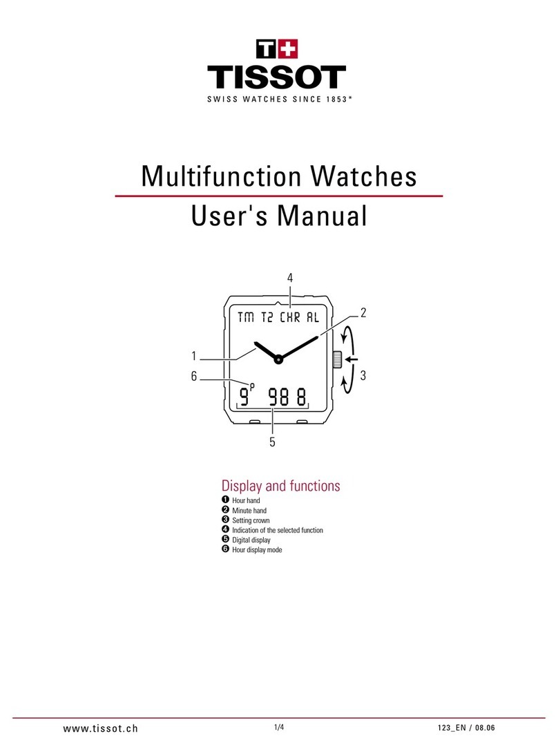 Tissot MULTIFUNCTION WATCHES User manual