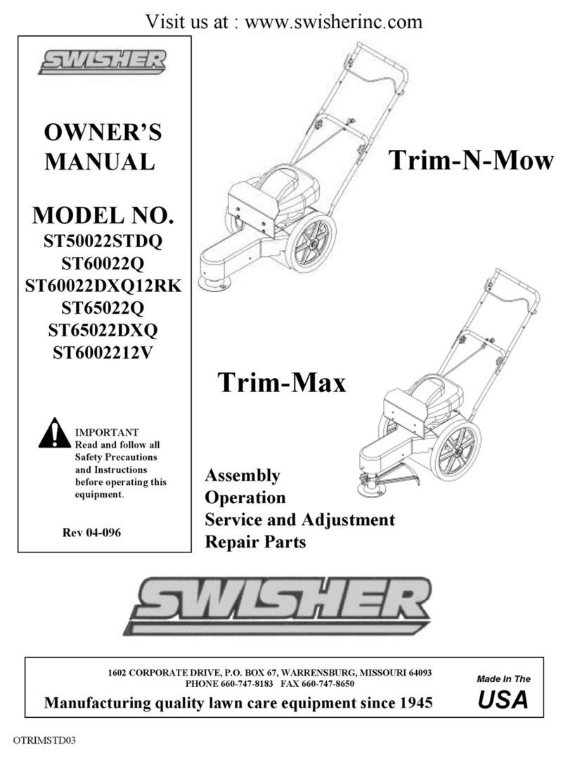 Swisher ST50022STDQ owner's manual