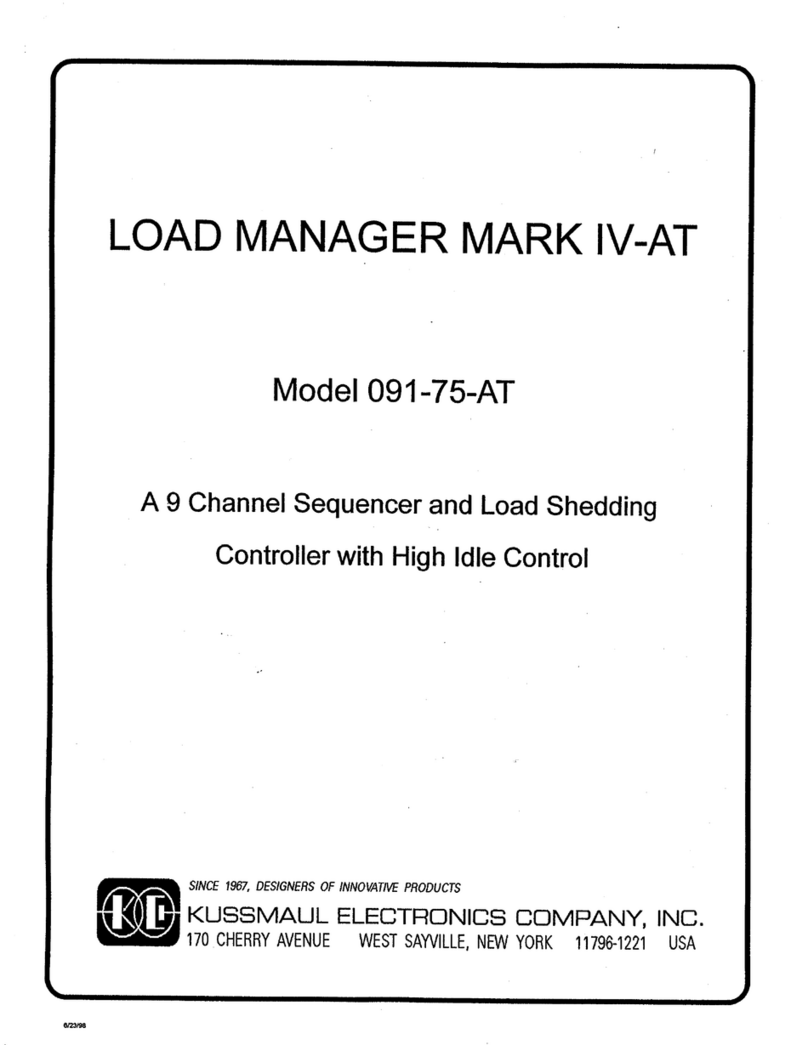 KUSSMAUL Load Manager Mark IV-AT 091-75-AT manual