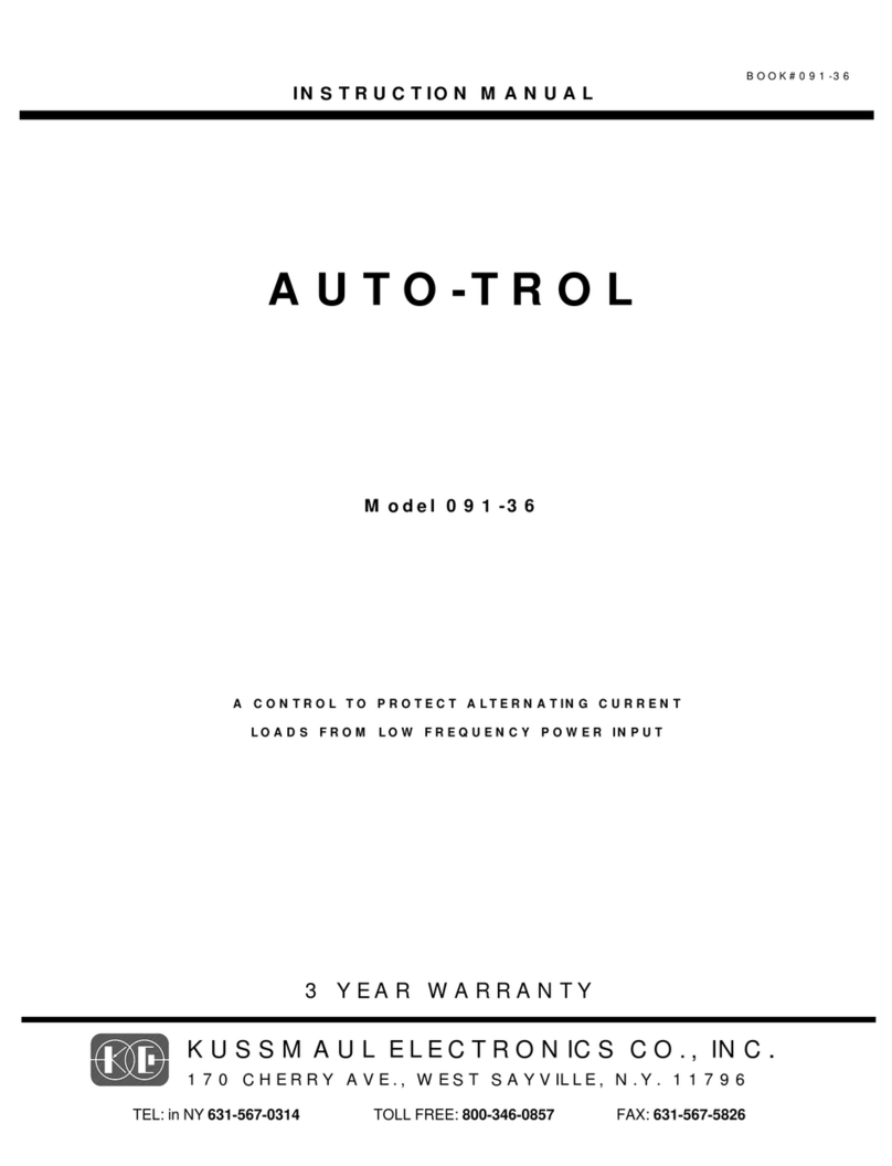 KUSSMAUL AUTO-TROL 091-36 instruction manual