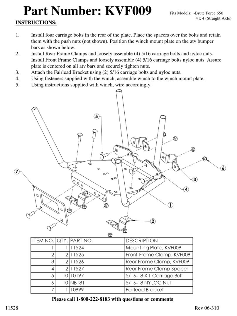 Swisher KVF009 installation instructions