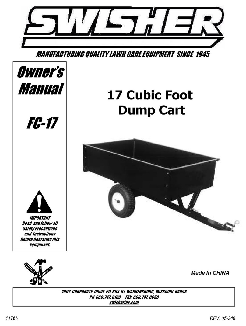 Swisher FC-17 DUMP CART manual