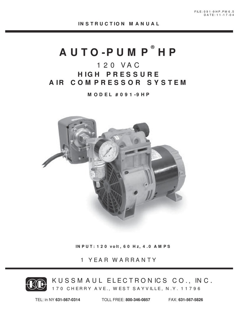 KUSSMAUL Auto-Pump 091-9HP User manual