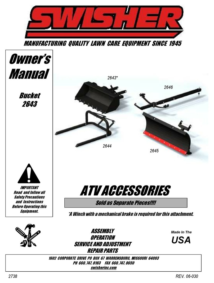 Swisher 2643 DUMP BUCKET manual