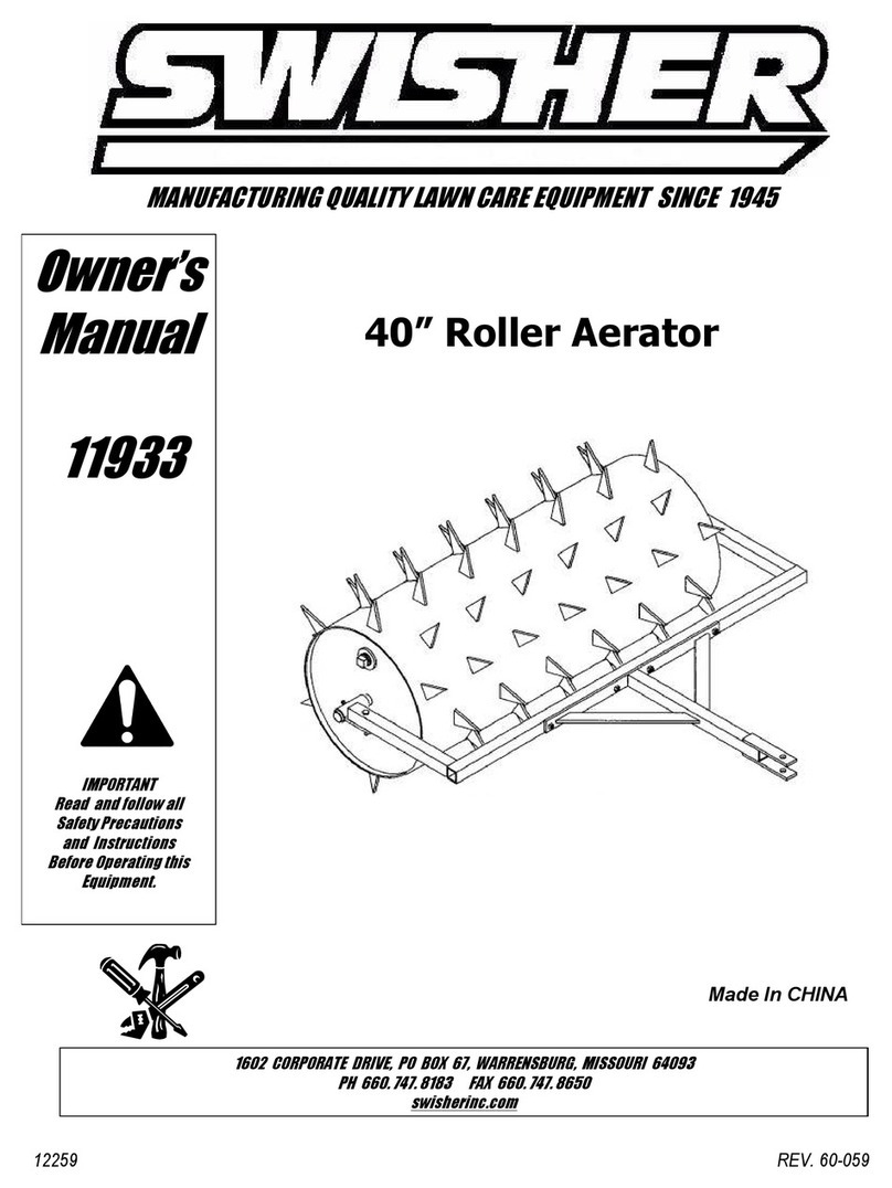 Swisher 11933 SPIKE AERATOR manual