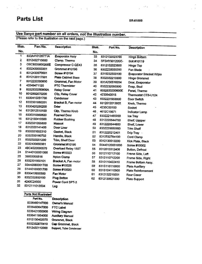 Sanyo SR-6100S - Commercial Solutions - General-Purpose Laboratory... User manual