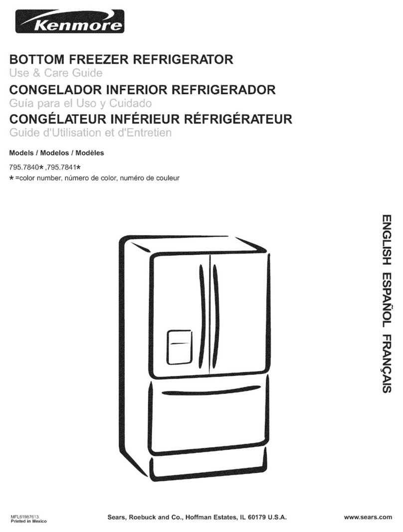 Kenmore 7840 - 23.0 cu. Ft. Bottom-Freezer... Use & care guide