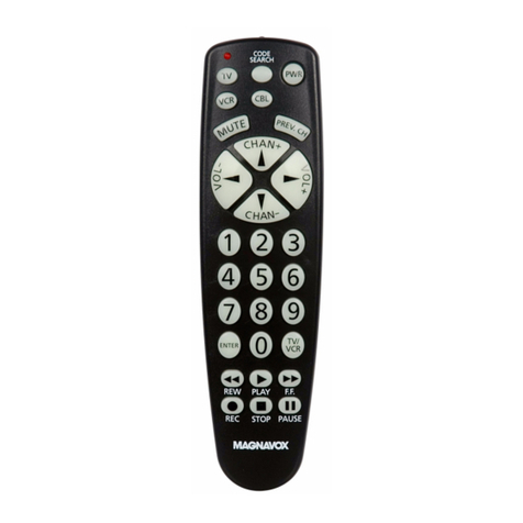 Magnavox MRU3300 - Universal Remote Control User manual Magnavox MRU3300 - Universal Remote Control User manual
