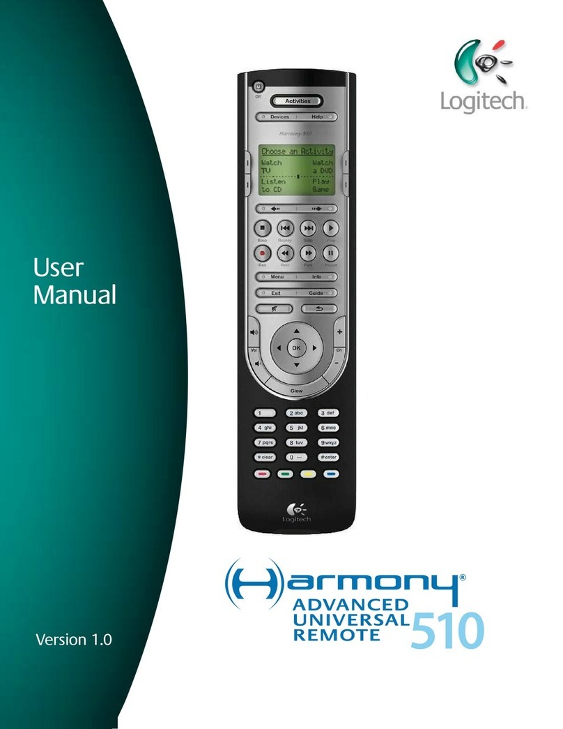 Logitech 915-000085 - Harmony 510 Advanced Universal Remote... User manual