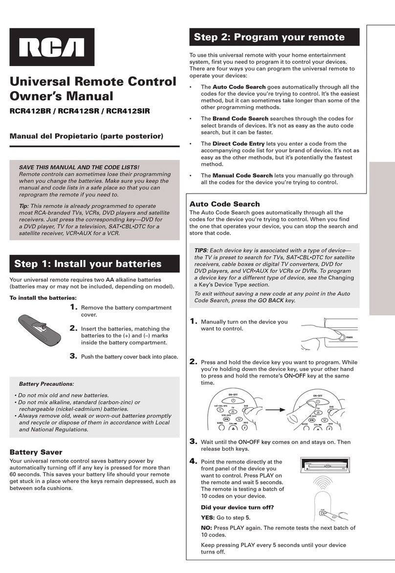 RCA RCR412BR User manual