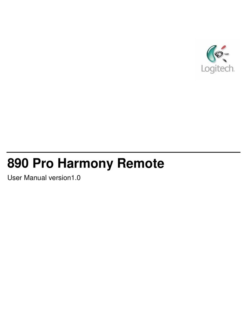Logitech 966196-0403 - Harmony 890 Pro Advanced Universal Remote... user manual Logitech 966196-0403 - Harmony 890 Pro Advanced Universal Remote... user manual