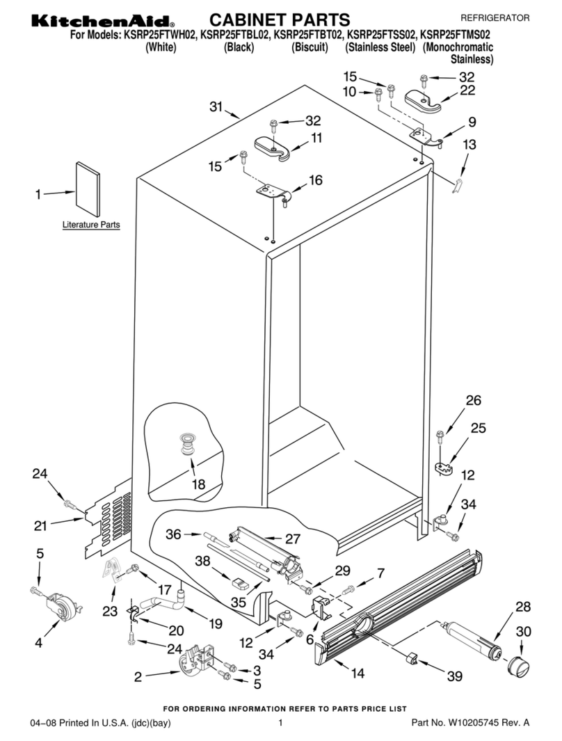 KitchenAid KSRP25FTBL - Architect Series II: 25.3 cu. ft.... User manual