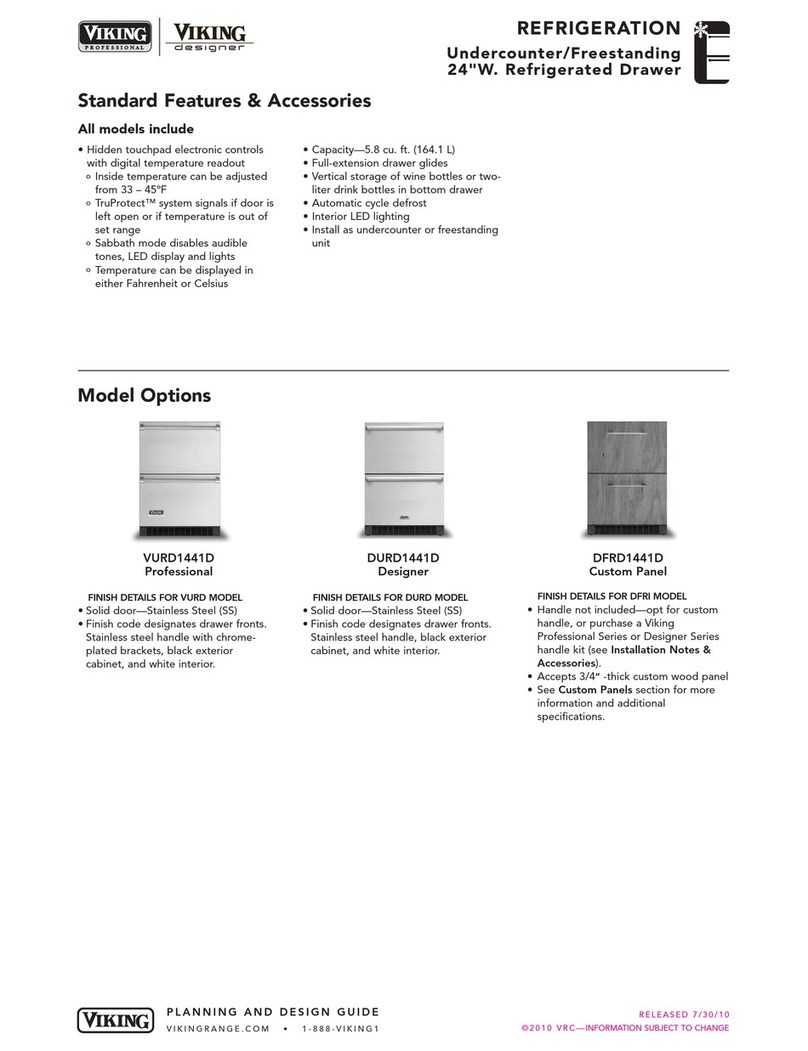 Viking Designer DFRD144D Specification sheet