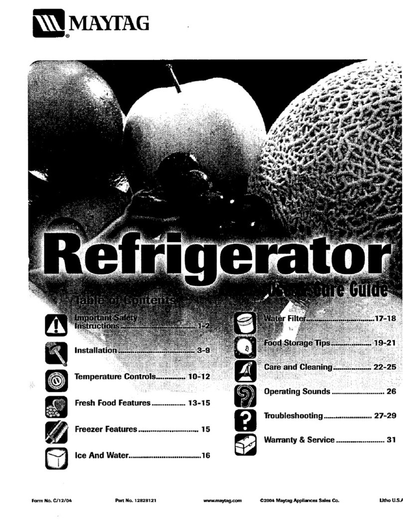 Maytag MFD2561HE - 36" Bottom-Freezer Refrigerator User manual Maytag MFD2561HE - 36" Bottom-Freezer Refrigerator User manual