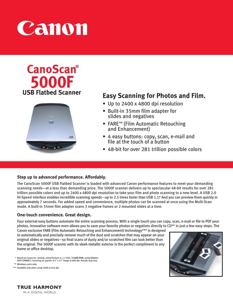 Canon 5000F - CanoScan Scanner User manual