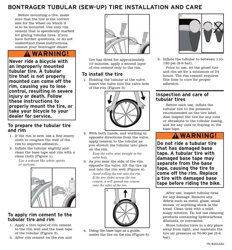 Bontrager TUBULAR - TIRE Assembly instructions
