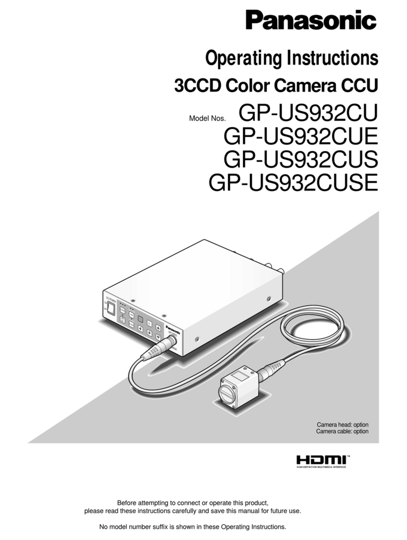 Panasonic GPUS932CU - 3CCD COLOR CAMERA CCU User manual