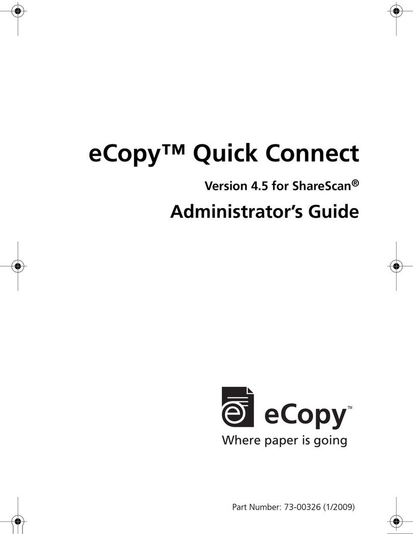 eCopy 3323B001 - imageFORMULA ScanFront 220e Administrator's guide