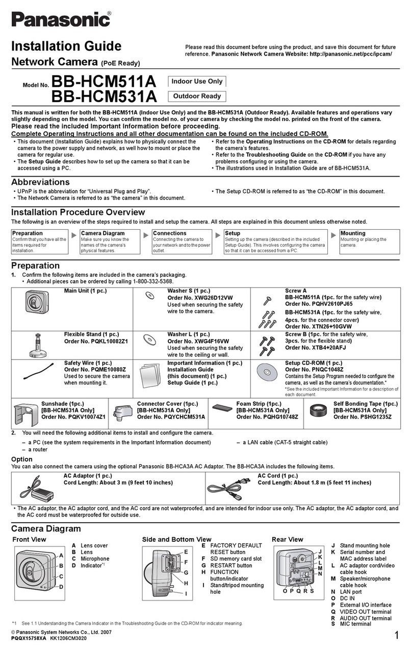 Panasonic BB-HCM531A - Network Camera User manual