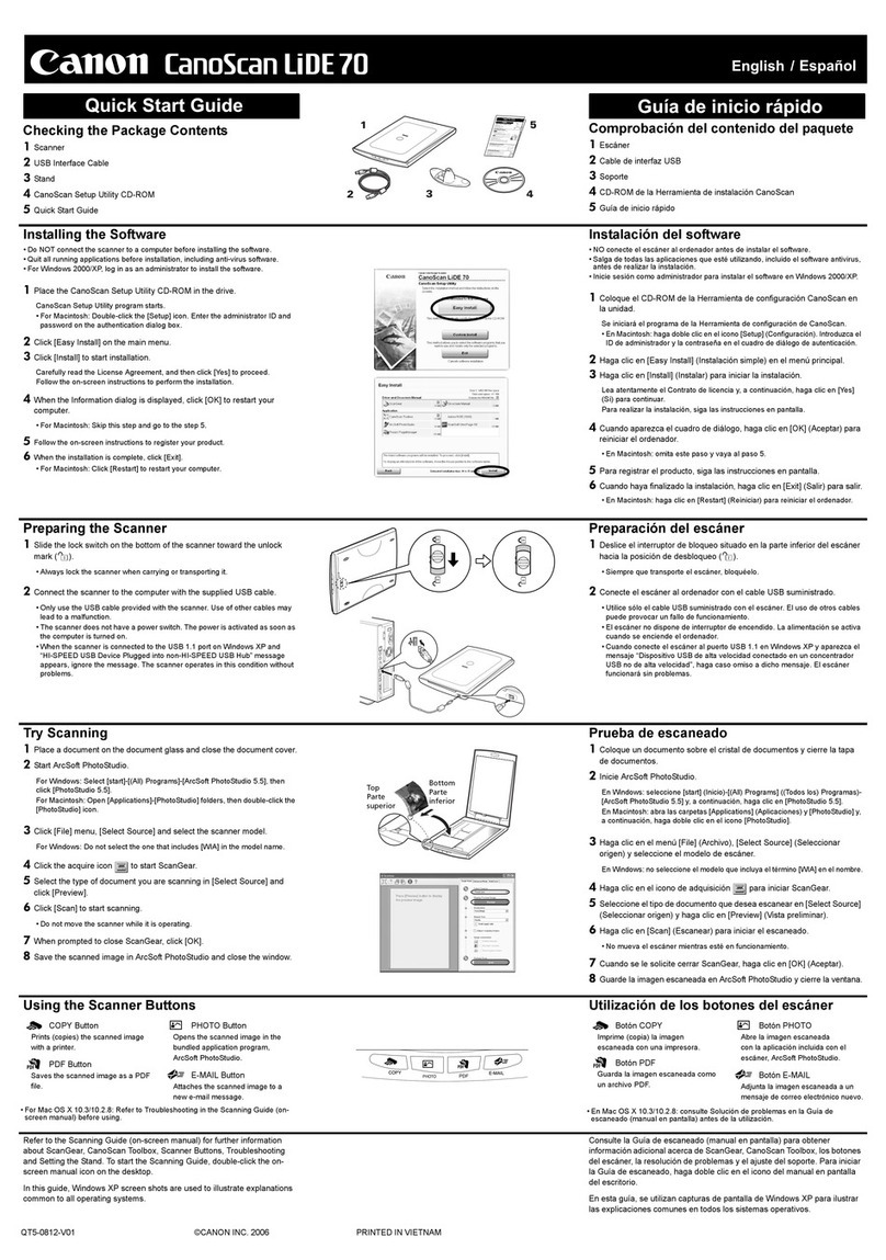 Canon CanoScan LiDE70 User manual
