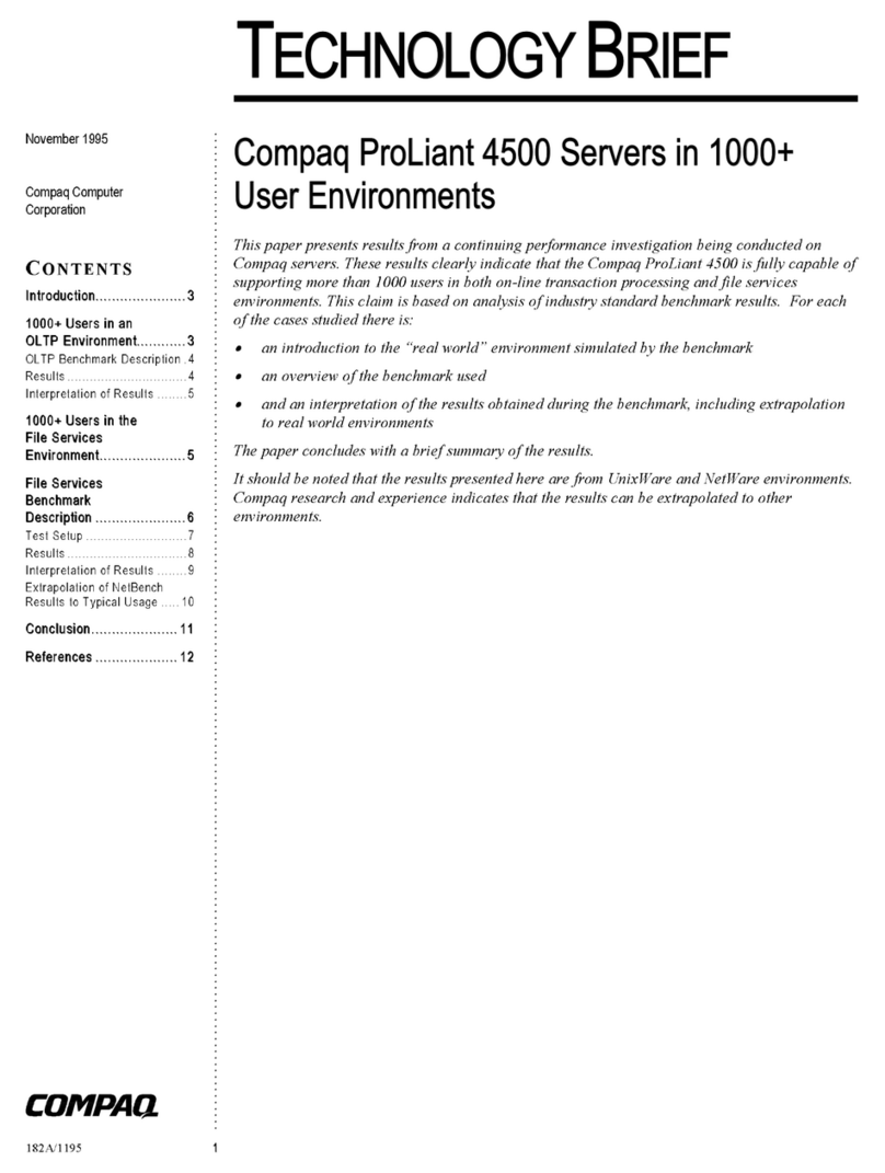 Compaq ProLiant 4500 User manual