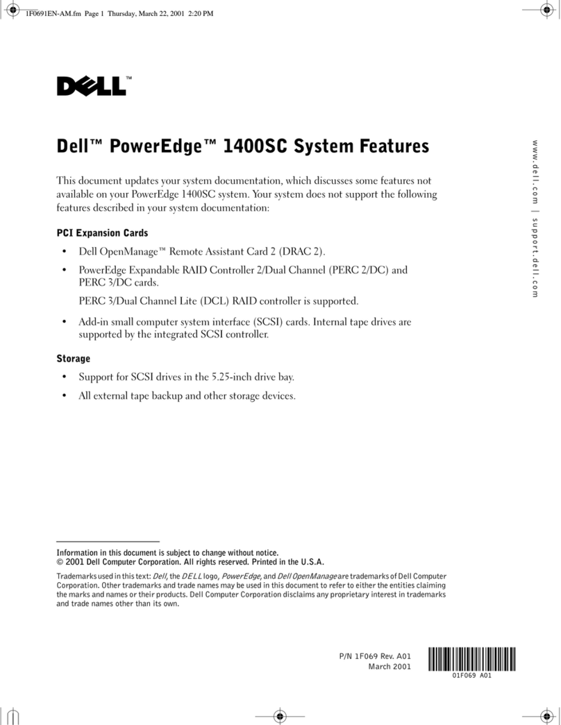 Dell PowerEdge 1400SC Owner's manual