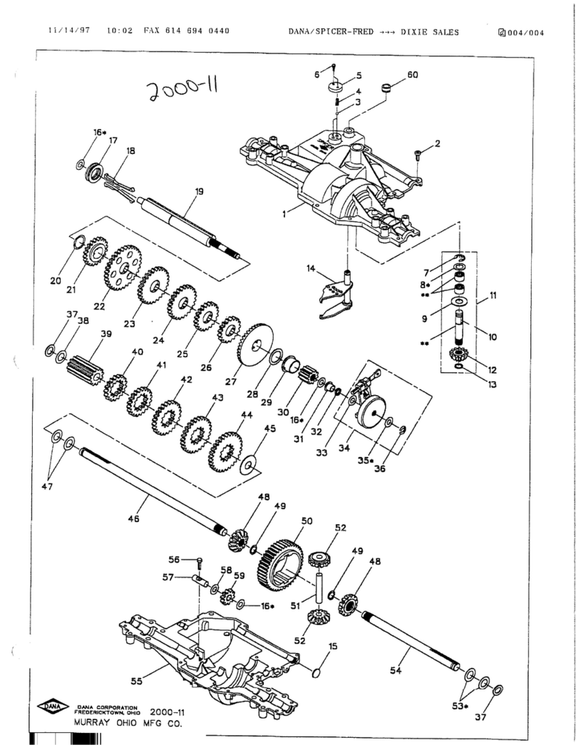 DANA 2000-11 parts list