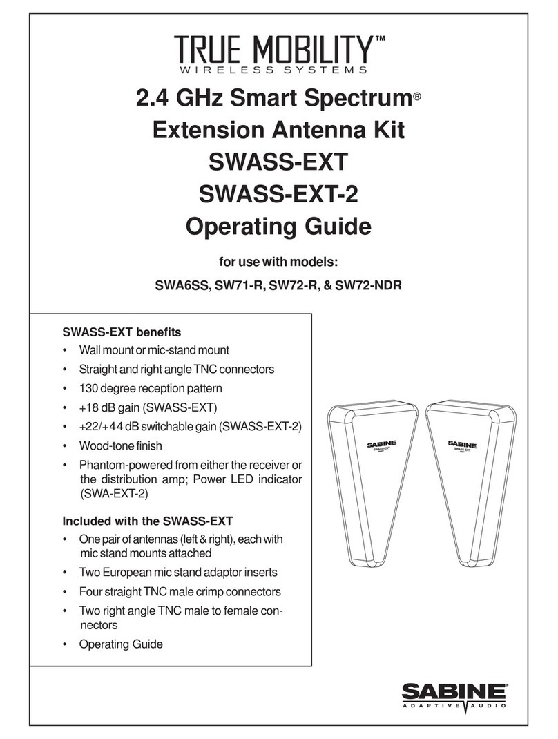 SABINE SWASS-EXT operating guide