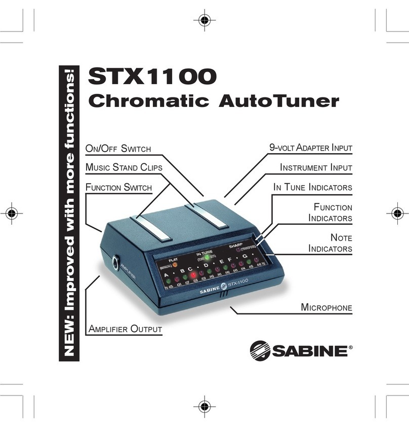 SABINE STX-1100 User manual SABINE STX-1100 User manual