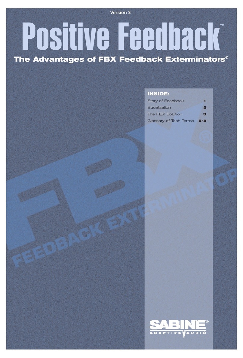 SABINE POSITIVE FEEDBACK - User manual