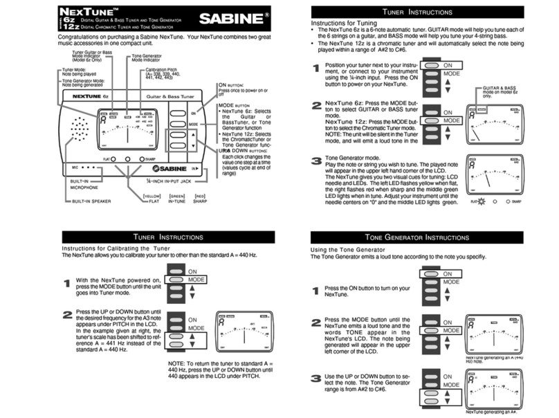 SABINE NEXTUNE User manual SABINE NEXTUNE User manual