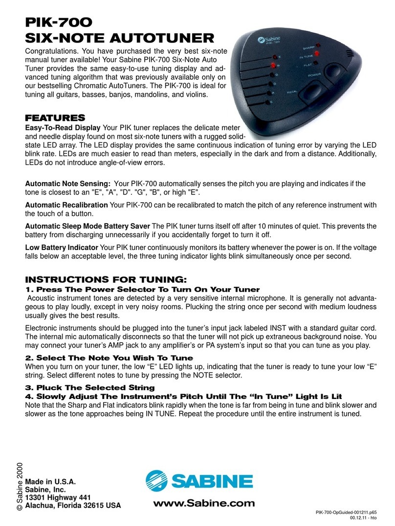SABINE PIK-700 instructions