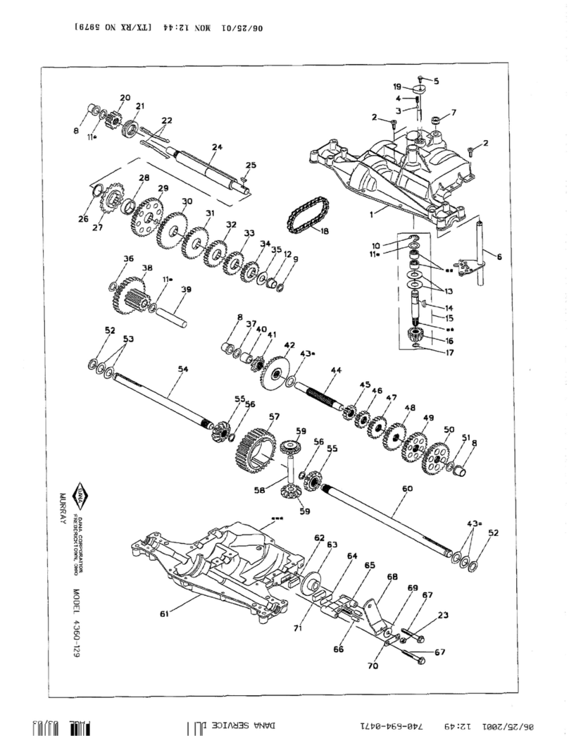 DANA 4360-129 parts list