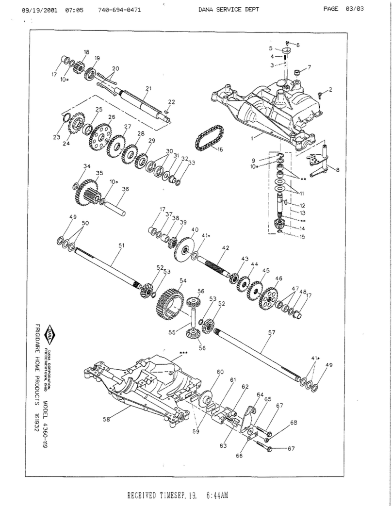 DANA 4360-119 parts list