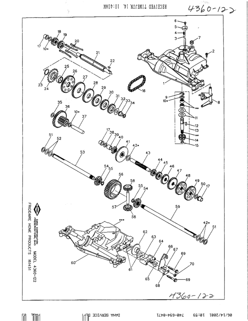 DANA 4360-122 parts list