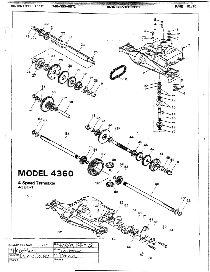 DANA 4360-1 parts list