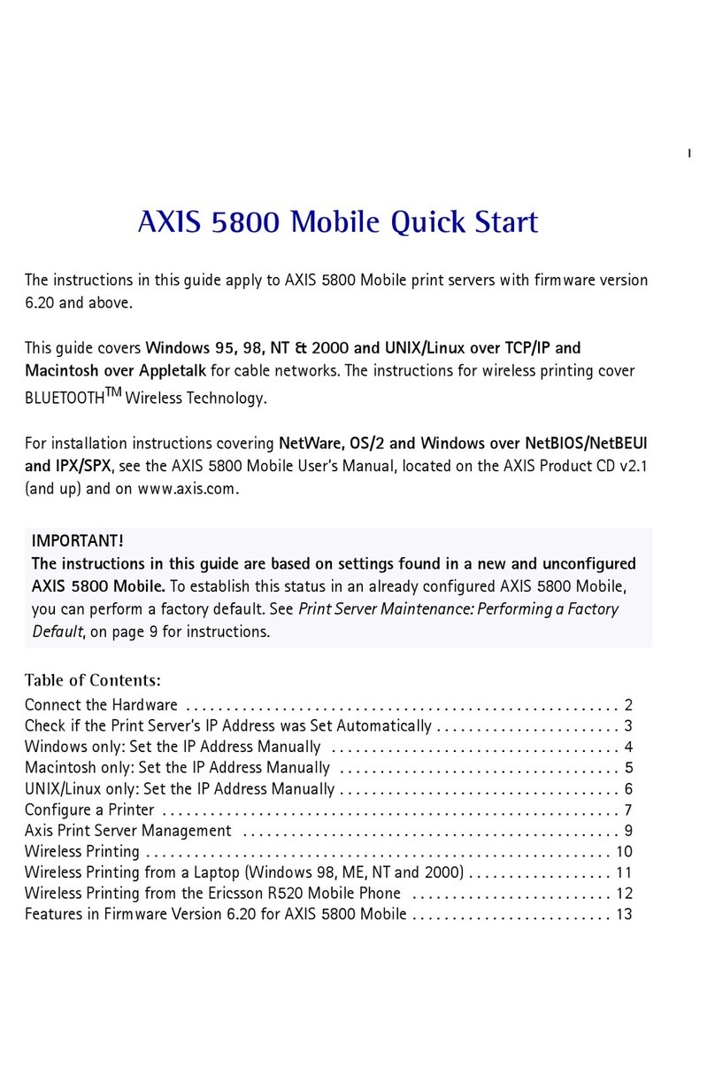 Axis QIG5800 quick start