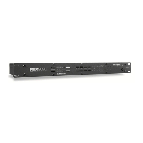 SABINE FBX 2020 Plus User manual