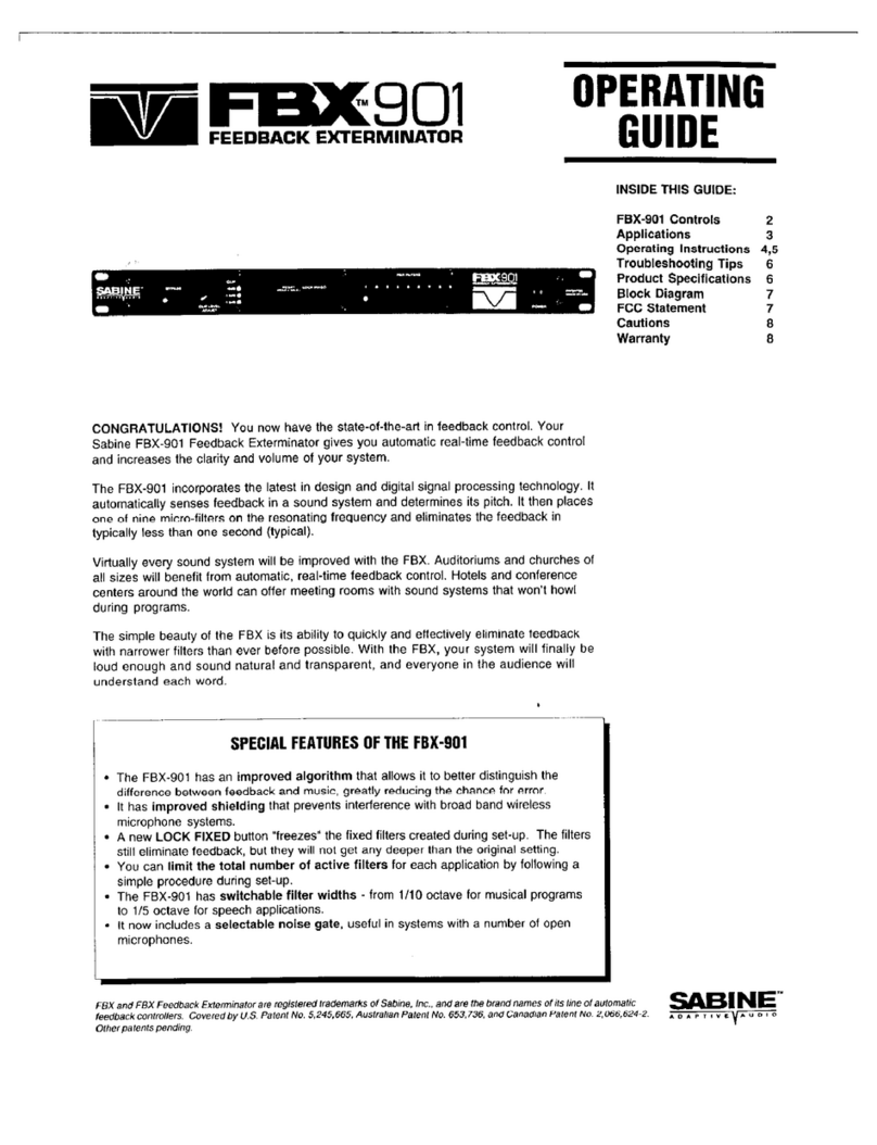 SABINE FBX-901 operating guide