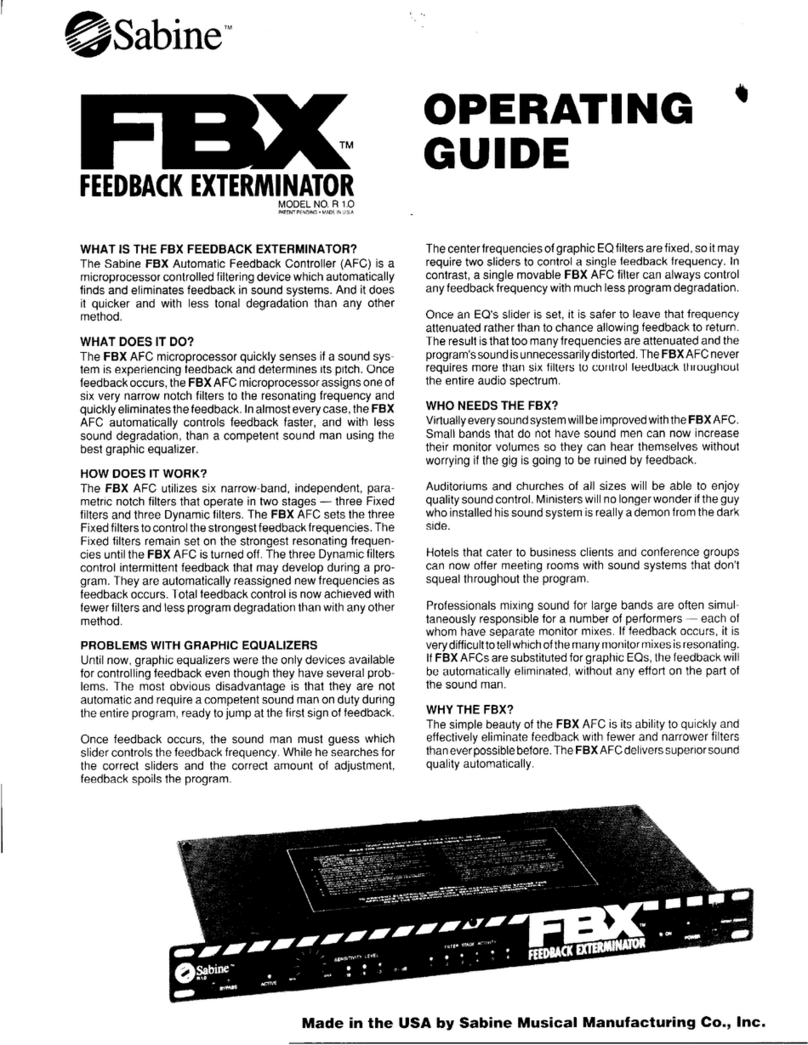 SABINE FBX MODEL R V1.0 User manual