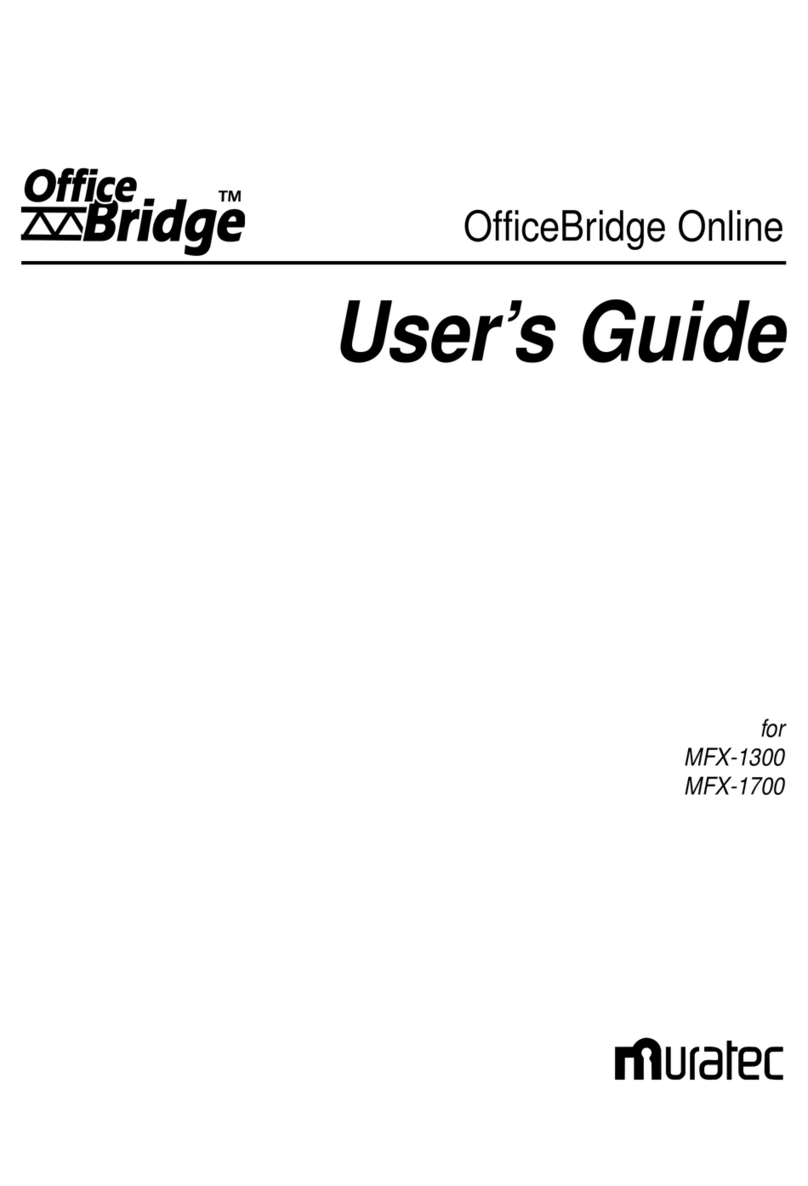 Muratec OFFICEBRIDGE ONLINE user guide Muratec OFFICEBRIDGE ONLINE user guide